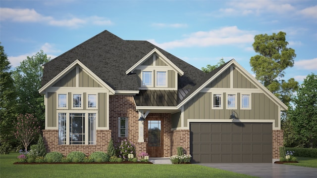 32646 Fly Fish Way, Fulshear, TX 77441 - craftsman house with brick siding, board and batten siding, and driveway