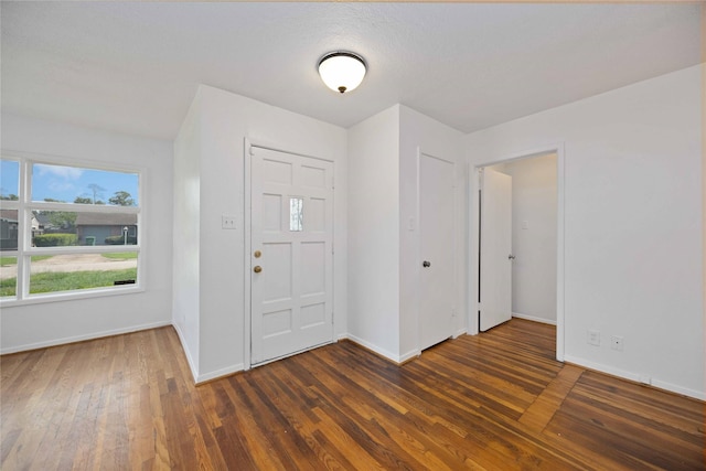 entrance foyer with dark wood-type flooring