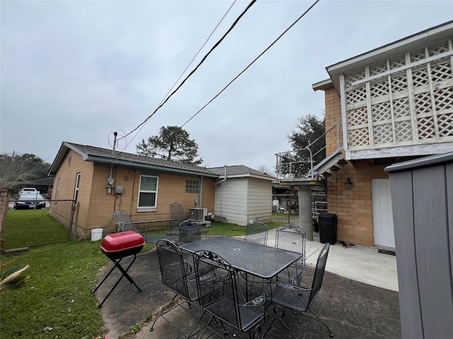 view of patio / terrace featuring central AC unit