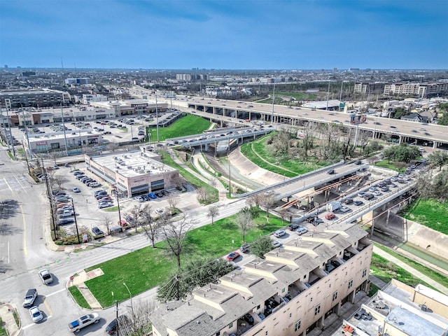 bird's eye view with a view of city