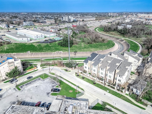 drone / aerial view featuring a view of city