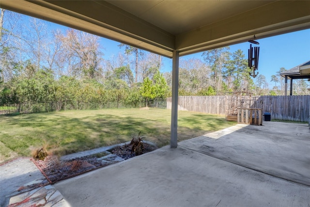 15158 N Heron Heights Way, Magnolia, TX 77354 - view of patio featuring a fenced backyard