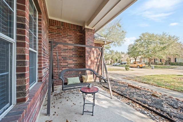 view of patio featuring covered porch