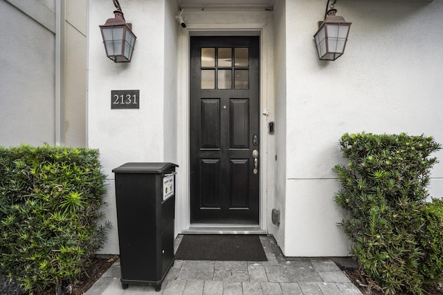 view of doorway to property