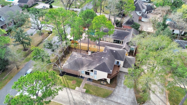 drone / aerial view with a residential view