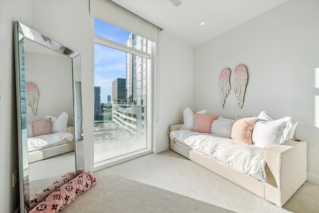 living room featuring carpet flooring