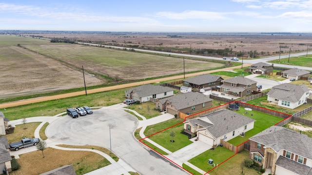 drone / aerial view featuring a rural view