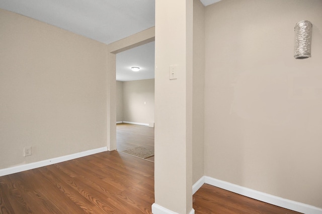 interior space with hardwood / wood-style flooring