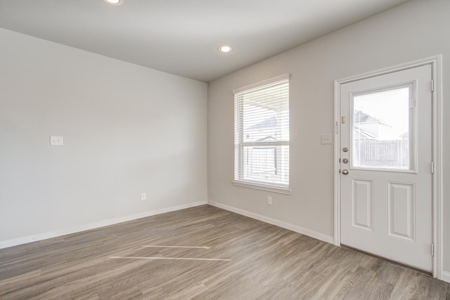 entryway featuring light hardwood / wood-style flooring