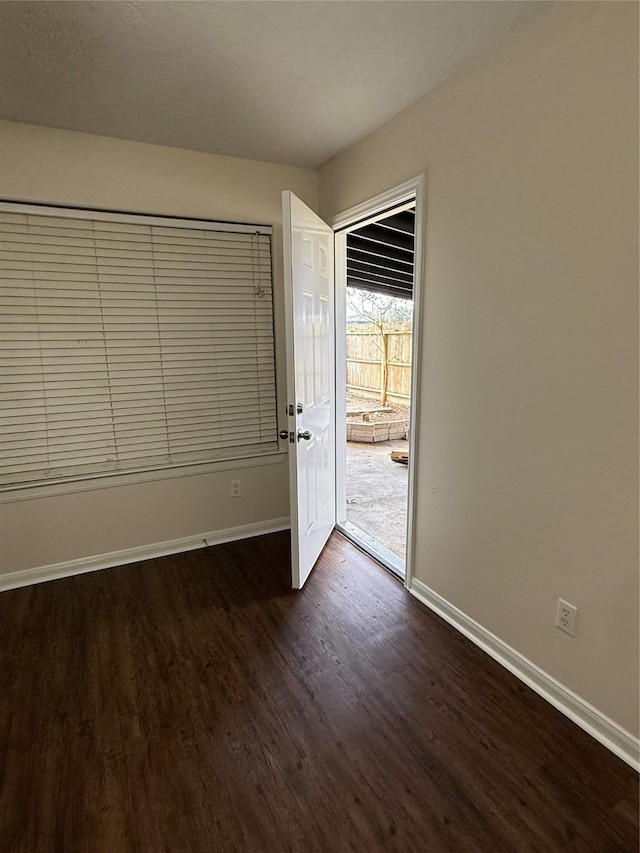 interior space featuring dark hardwood / wood-style flooring