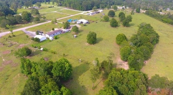 drone / aerial view featuring a rural view