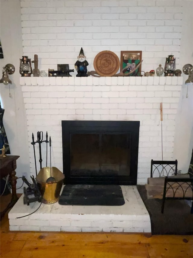 details with a fireplace