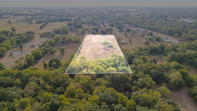 aerial view with a forest view