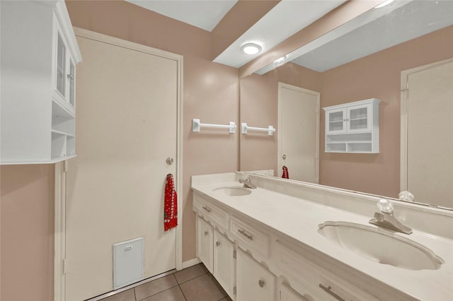 bathroom featuring tile patterned floors and vanity