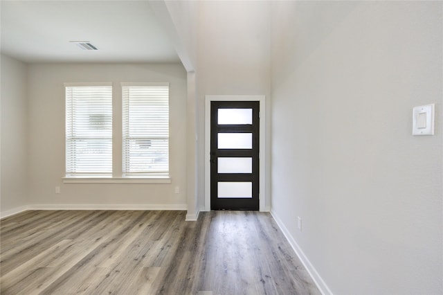 entryway featuring light hardwood / wood-style flooring