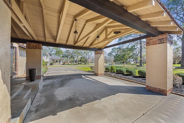 view of patio with a gazebo