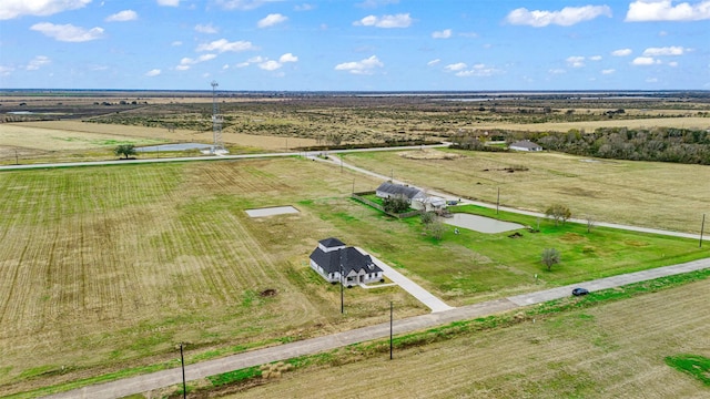 aerial view featuring a rural view