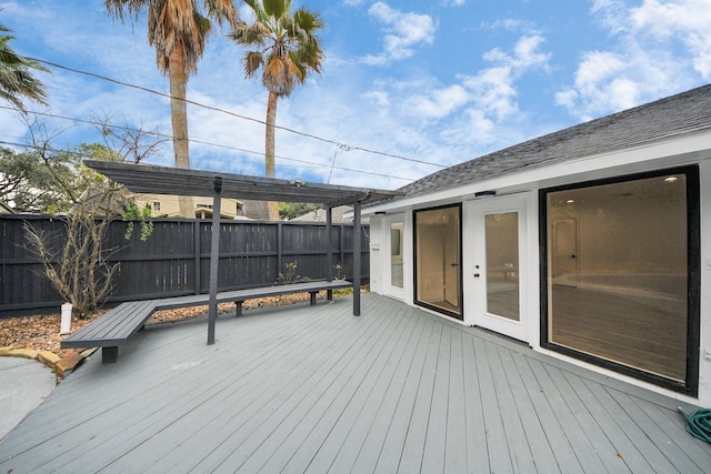 view of wooden deck