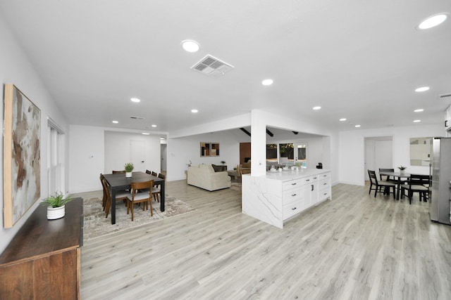 interior space featuring light hardwood / wood-style flooring