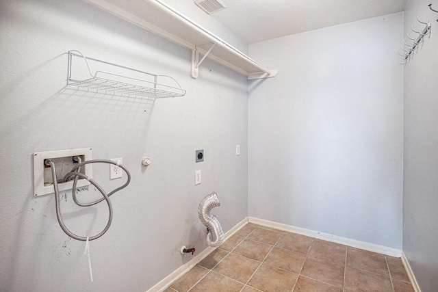 laundry room with laundry area, visible vents, hookup for a gas dryer, hookup for a washing machine, and hookup for an electric dryer