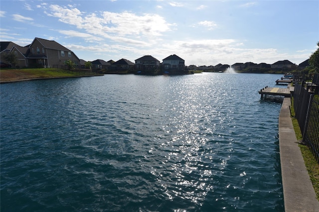 water view with a dock