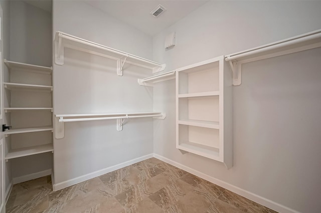 view of walk in closet