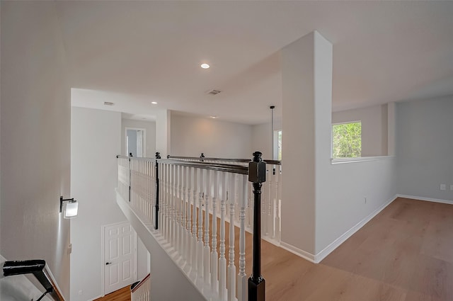 hallway featuring light hardwood / wood-style flooring