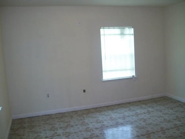 view of spare room