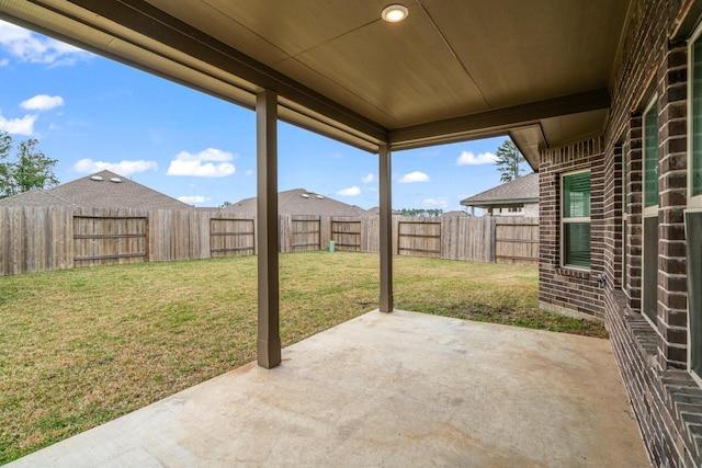 view of patio / terrace featuring a fenced backyard