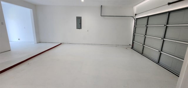 garage with electric panel