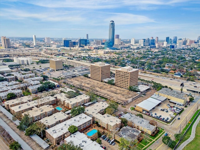 drone / aerial view featuring a view of city