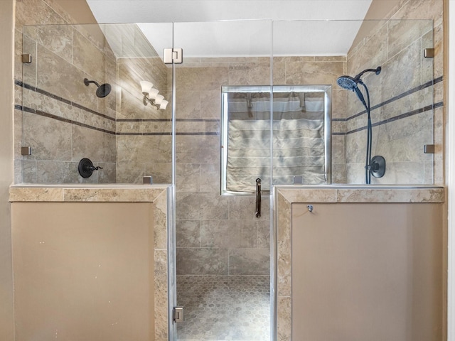 bathroom featuring walk in shower