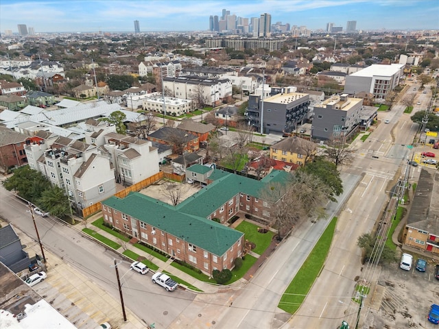 bird's eye view featuring a city view