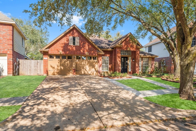 view of front of house with a front yard