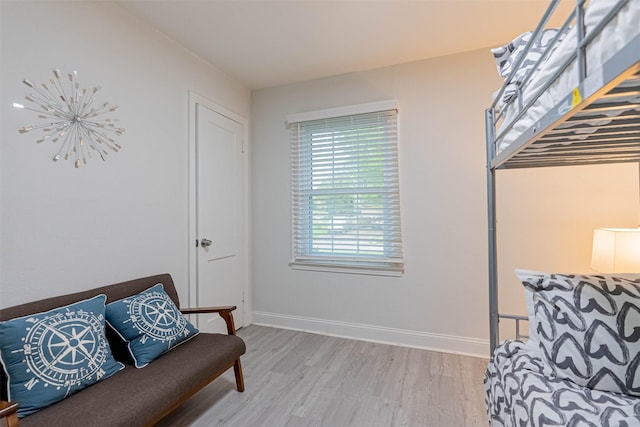 interior space with hardwood / wood-style floors