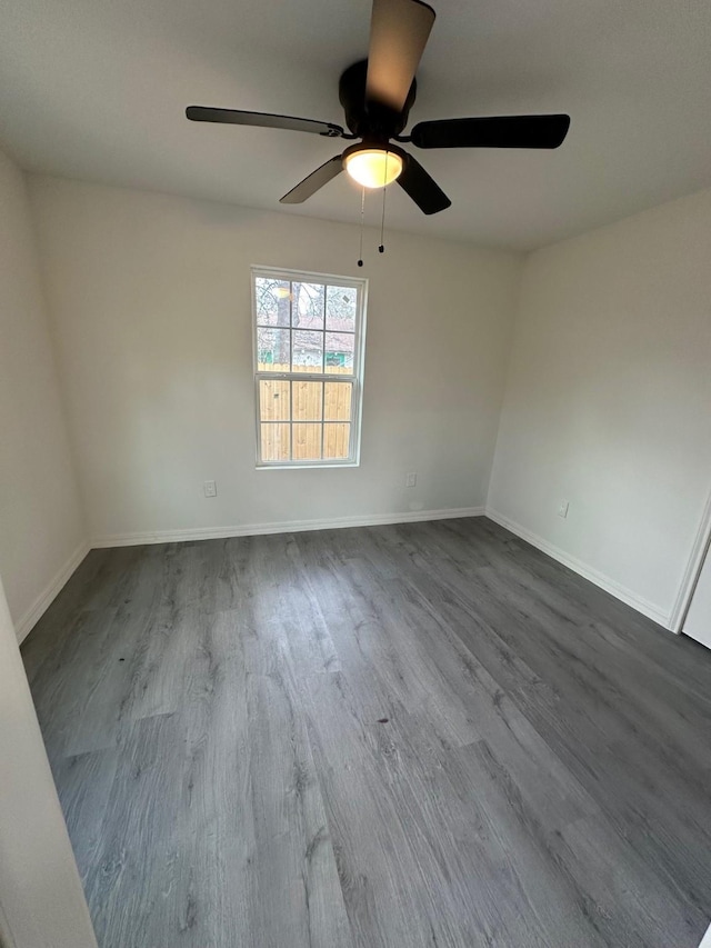 spare room with light wood-type flooring