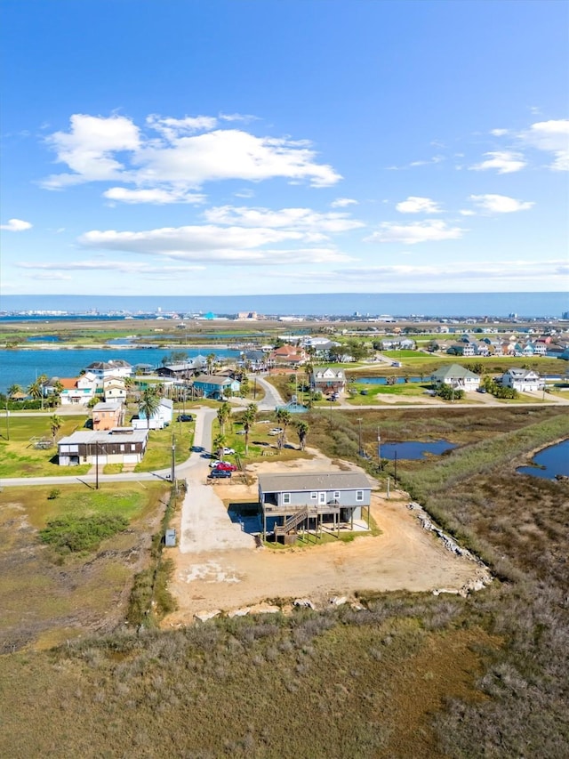 1623 Bay Meadows St, Galveston, TX 77554 - birds eye view of property featuring a water view