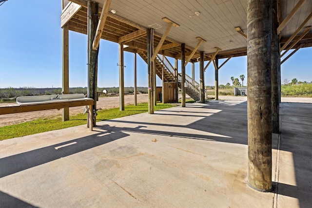 1623 Bay Meadows St, Galveston, TX 77554 - view of patio featuring stairway