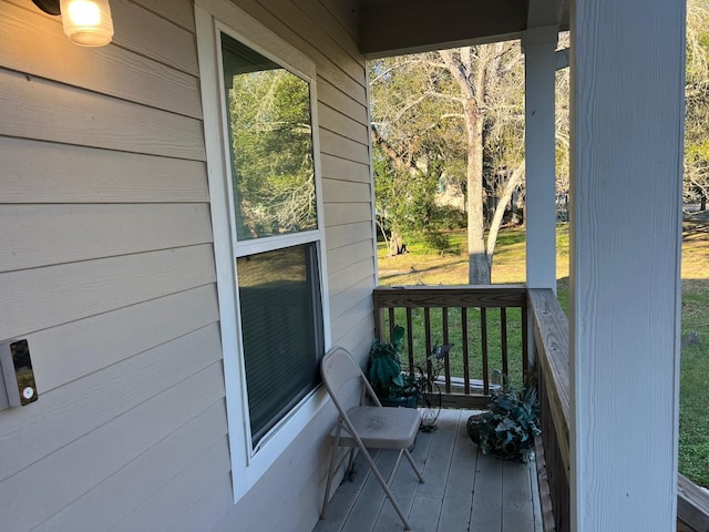 balcony with covered porch