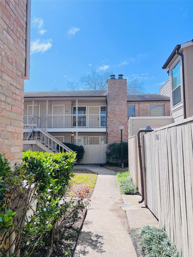 exterior space with fence