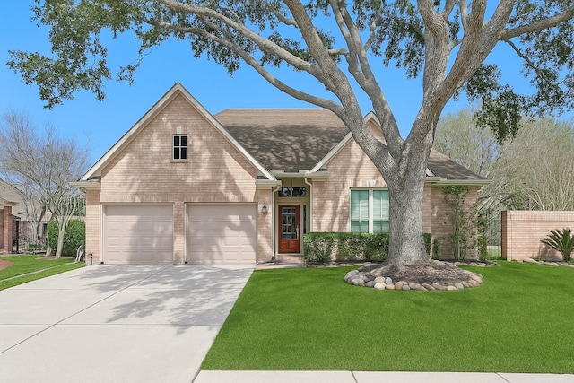 2715 Penmere Ct, Kingwood, TX 77345 - view of front of property with brick siding, driveway, and roof with shingles