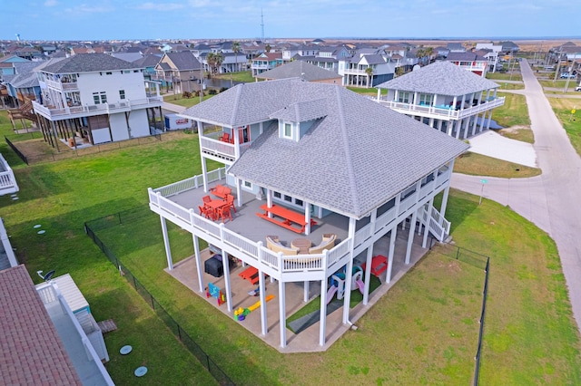 aerial view featuring a residential view