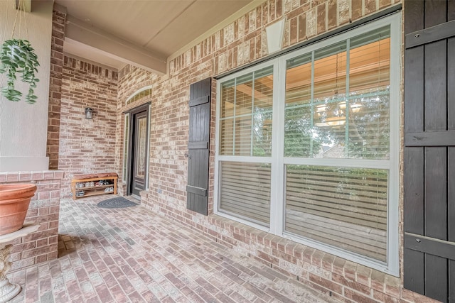 view of patio with a porch