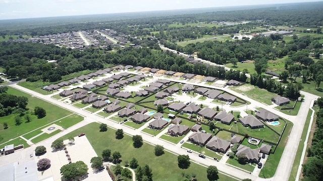 drone / aerial view with a residential view