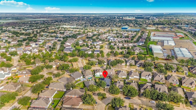 bird's eye view with a residential view