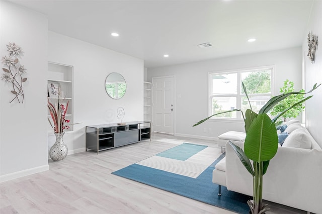 interior space with light wood-type flooring