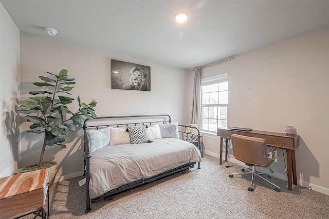 bedroom with carpet