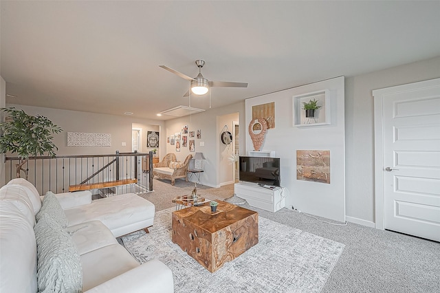 view of carpeted living room