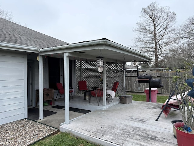 view of wooden deck