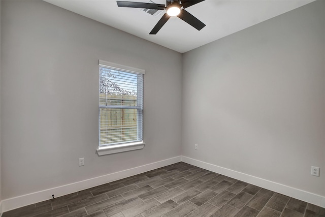 empty room with ceiling fan